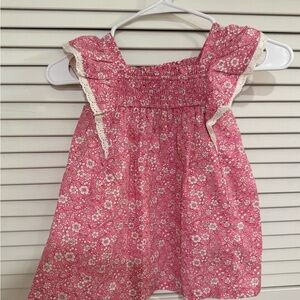 BabyGap Pink Floral Sundress with Lace Trim 2T